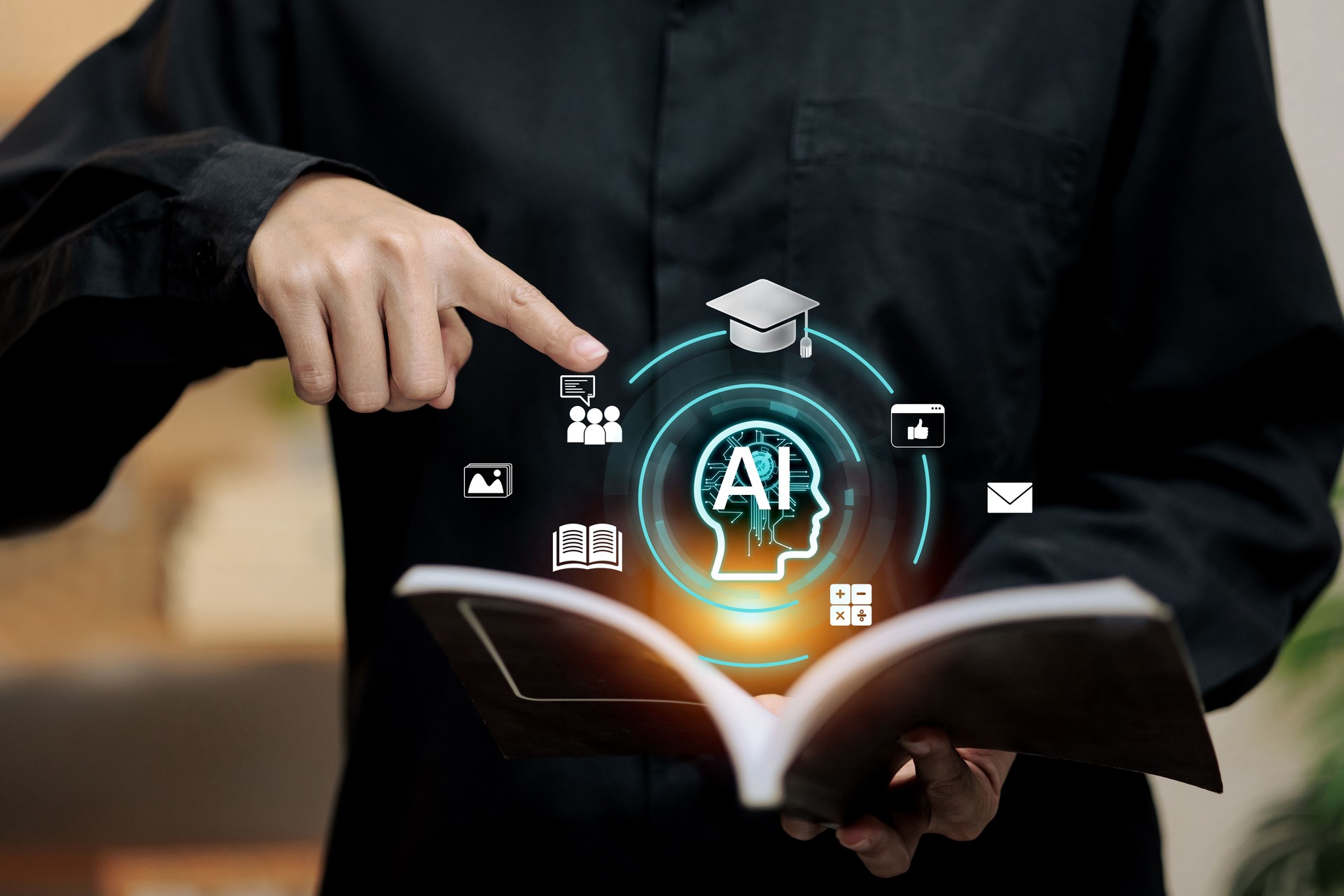 AI Learning System and Education Technology Concept